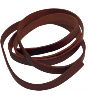 Çanta Aksesuar Kızıl Kahve Renk Gerçek Deri 8 mm Şerit Deri İp