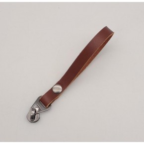 Çanta Aksesuar Kızıl Kahve Renk Gerçek Derili Füme Döngülü Fermuar Başı