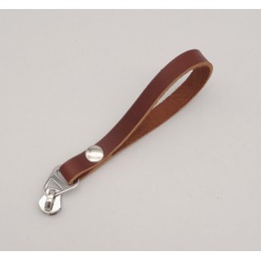 Çanta Aksesuar Kızıl Kahve Renk Gerçek Derili Gümüş Döngülü Fermuar Başı