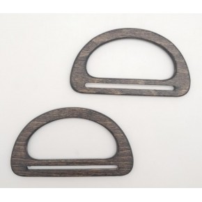 Çanta Aksesuar Köprülü D Model 8.5x15 cm Haki Renk Ahşap Çanta Sapı