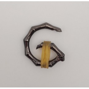 Çanta Aksesuar Köşeli Yaylı Halka Füme Renk 1 Adet