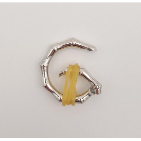 Çanta Aksesuar Köşeli Yaylı Halka Gümüş Renk 1 Adet