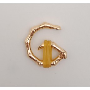 Çanta Aksesuar Köşeli Yaylı Halka Light Gold Renk 1 Adet