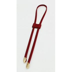 Çanta Aksesuar Koyu Bordo Renk Suni Deri Nubuk Büzgü Light Gold Metalli