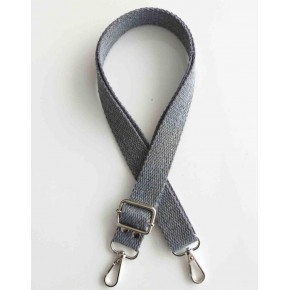 Çanta Aksesuar Koyu Gri Pamuklu Kolon Ayarlamalı Çanta Sapı