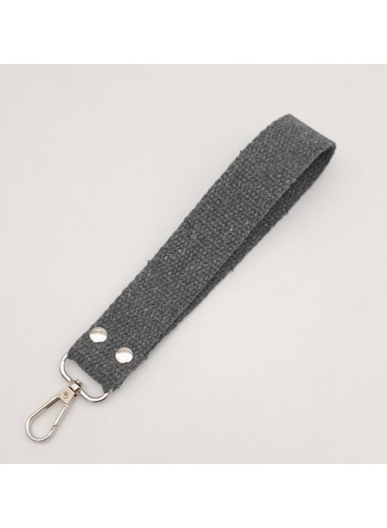 Çanta Aksesuar Koyu Gri Pamuklu Kolon Elcik Gümüş Metalli