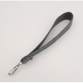 Çanta Aksesuar Koyu Gri Pamuklu Kolon Elcik Gümüş Metalli