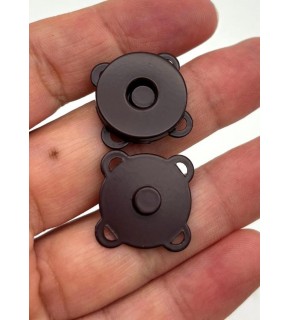 Çanta Aksesuar Koyu Kahve Dikilebilir Mıknatıslı Çıtçıt