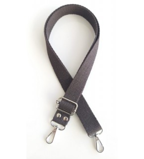 Çanta Aksesuar Koyu Kahve Pamuklu Kolon Ayarlamalı Çanta Sapı