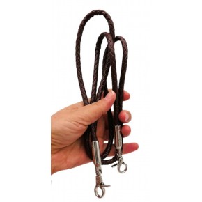 Çanta Aksesuar Koyu Kahve Renk 120 cm  Tek Örme Çanta Sapı Gümüş Metal