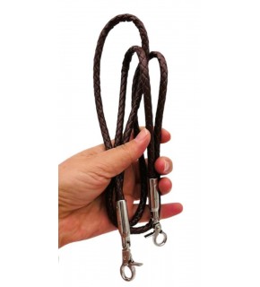 Çanta Aksesuar Koyu Kahve Renk 120 cm  Tek Örme Çanta Sapı Gümüş Metal