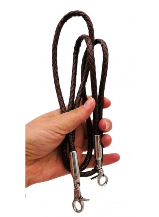 Çanta Aksesuar Koyu Kahve Renk 120 cm Tek Örme Çanta Sapı Gümüş Metal Çanta Aksesuar Koyu Kahve Renk 120 cm Tek Örme Çanta Sapı Gümüş Metal