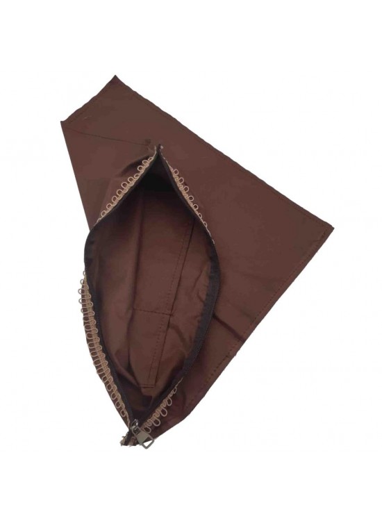 Çanta Aksesuar Koyu Kahve Renk 45X45 Cm, Dikilmiş Halde, Fermuarlı Astar