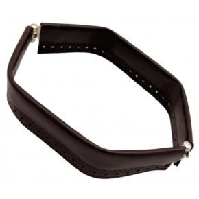 Çanta Aksesuar Koyu Kahve Renk Derili Metal Çanta Ağzı 22 Cm (Gizli Burs)