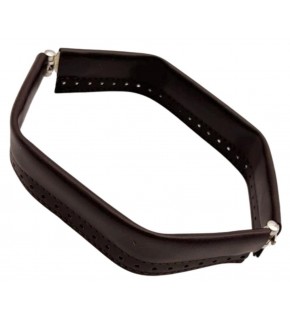 Çanta Aksesuar Koyu Kahve Renk Derili Metal Çanta Ağzı 22 Cm (Gizli Burs)