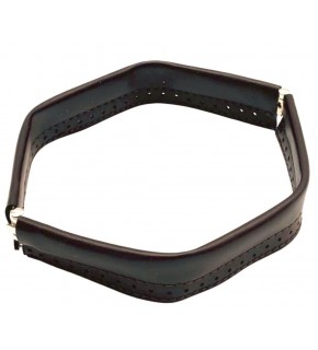 Çanta Aksesuar Koyu Kahve Renk Derili Metal Çanta Ağzı 24 Cm