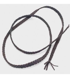 Çanta Aksesuar Koyu Kahve Renk Gerçek Deri 12 Mm Şerit Örgü Deri İp