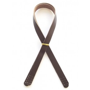 Çanta Aksesuar Koyu Kahve Renk Gerçek Deri 70X2 Cm Çift Sap