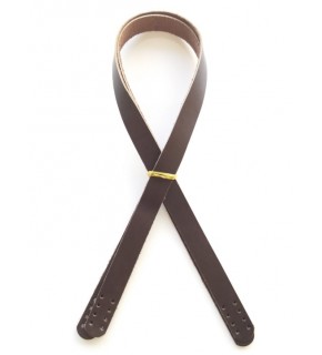 Çanta Aksesuar Koyu Kahve Renk Gerçek Deri 70X2 Cm Çift Sap