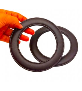 Çanta Aksesuar Koyu Kahve Renk Yuvarlak 13.5 cm Suni Deri Çanta Sapı