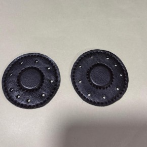 Çanta Aksesuar Koyu Kahve Suni Derili Yuvarlak  Gizli  Mıknatıs