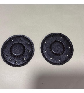 Çanta Aksesuar Koyu Kahve Suni Derili Yuvarlak  Gizli  Mıknatıs