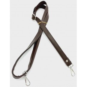 Çanta Aksesuar Koyu Kahverengi 125X2 Cm Çanta Sapı Sürgütlü Gümüş Metal