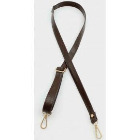 Çanta Aksesuar Koyu Kahverengi 125X2 Cm Çanta Sapı Sürgütlü Light Gold Metal