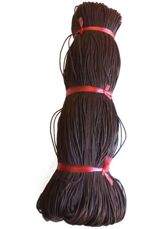 Çanta Aksesuar Koyu Kahverengi Mumlu Koton İp