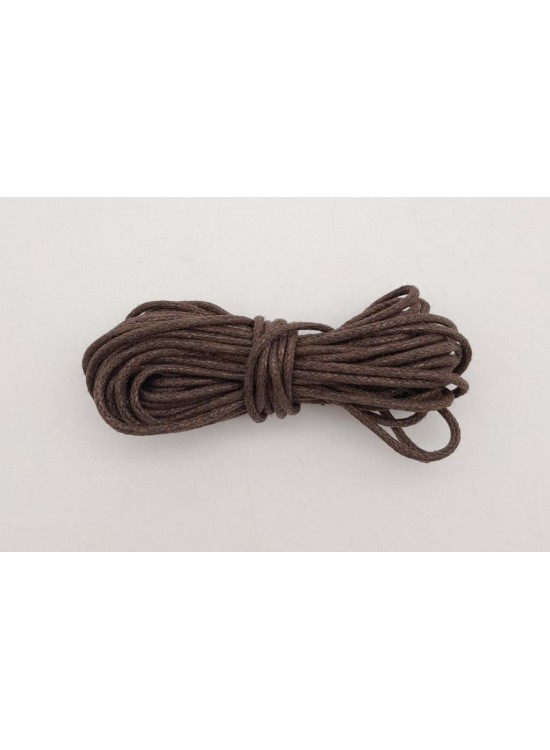Çanta Aksesuar Koyu Kahverengi Mumlu Koton İp 5 Metre