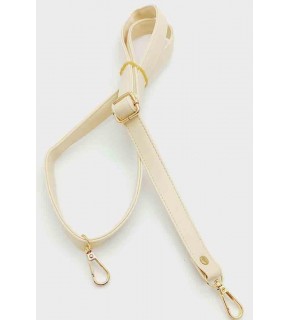Çanta Aksesuar Krem 125X2 Cm Çanta Sapı Sürgütlü Light Gold Metal