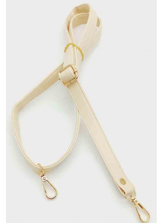 Çanta Aksesuar Krem 125X2 Cm Çanta Sapı Sürgütlü Light Gold Metal