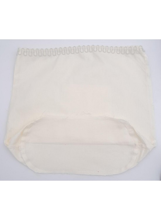 Çanta Aksesuar Krem 25X12 Cm Oval Tabanlı Dikilmiş Fermuarsız Astar