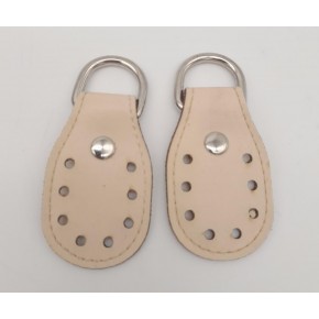 Çanta Aksesuar Krem Çift Kat Dikişli Suni Deri Sapucu Böce Gümüş Metalli