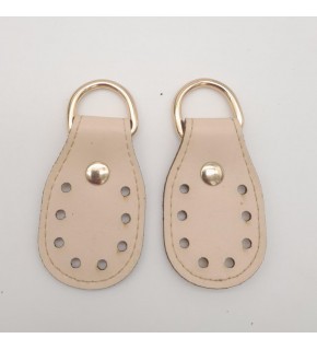 Çanta Aksesuar Krem Çift Kat Dikişli Suni Deri Sapucu Böce Light Gold Metalli