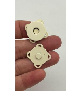 Çanta Aksesuar Krem Dikilebilir Mıknatıslı Çıtçıt