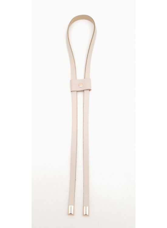 Çanta Aksesuar Krem Gerçek Deri Büzgü Light Gold Metalli