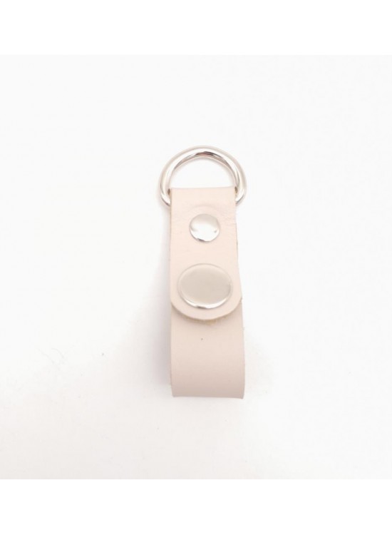 Çanta Aksesuar Krem Gerçek Deri Çıtçıtlı Sapucu Böce Gümüş Metalli 1 Adet