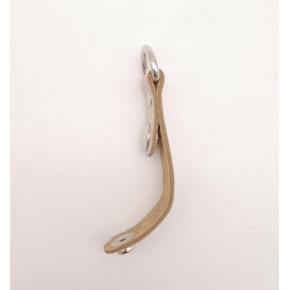 Çanta Aksesuar Krem Gerçek Deri Çıtçıtlı Sapucu Böce Gümüş Metalli 1 Adet