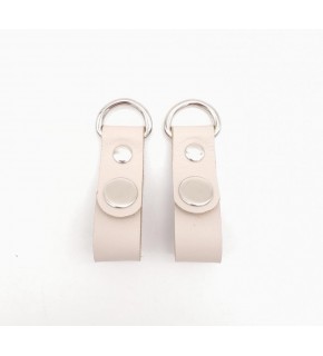 Çanta Aksesuar Krem Gerçek Deri Çıtçıtlı Sapucu Böce Gümüş Metalli