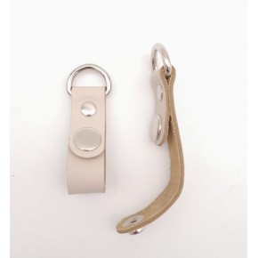 Çanta Aksesuar Krem Gerçek Deri Çıtçıtlı Sapucu Böce Gümüş Metalli