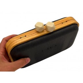 Çanta Aksesuar Krem Köşeli Toplu Ahşap Çanta Kalıbı