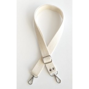 Çanta Aksesuar Krem Pamuklu Kolon Ayarlamalı Çanta Sapı