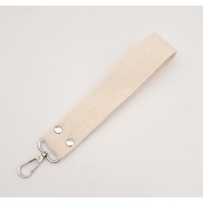 Çanta Aksesuar Krem Pamuklu Kolon Elcik Gümüş Metalli