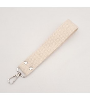 Çanta Aksesuar Krem Pamuklu Kolon Elcik Gümüş Metalli