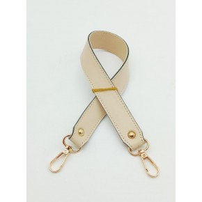 Çanta Aksesuar Krem Renk 42X2.5 Cm Kancalı Sap Light Gold Metalli