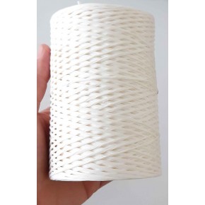 Çanta Aksesuar Krem Renk Bükümlü Rafya