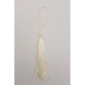 Çanta Aksesuar Krem Renk Floş Püskül 1 Adet