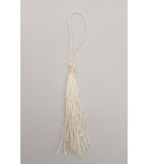 Çanta Aksesuar Krem Renk Floş Püskül 1 Adet