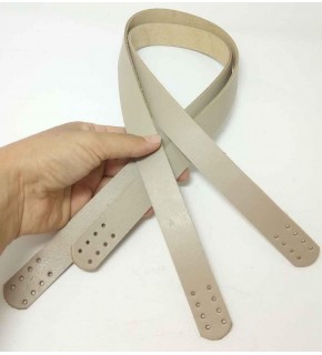 Çanta Aksesuar Krem Renk Gerçek Deri 70X2.3 Cm Çift Sap